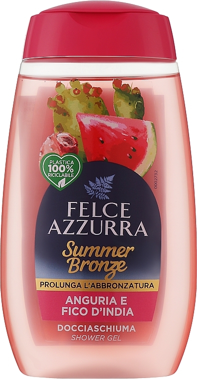 Duschgel Wassermelone und Kaktusfeige - Felce Azzurra Summer Bronze Melon & Indian Fig Shower Gel — Bild N1