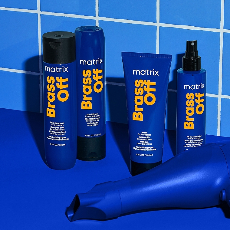Farbneutralisierendes Shampoo für kühle Farbergebnisse - Matrix Total Results Brass Off Blue Shampoo For Brunettes — Bild N16
