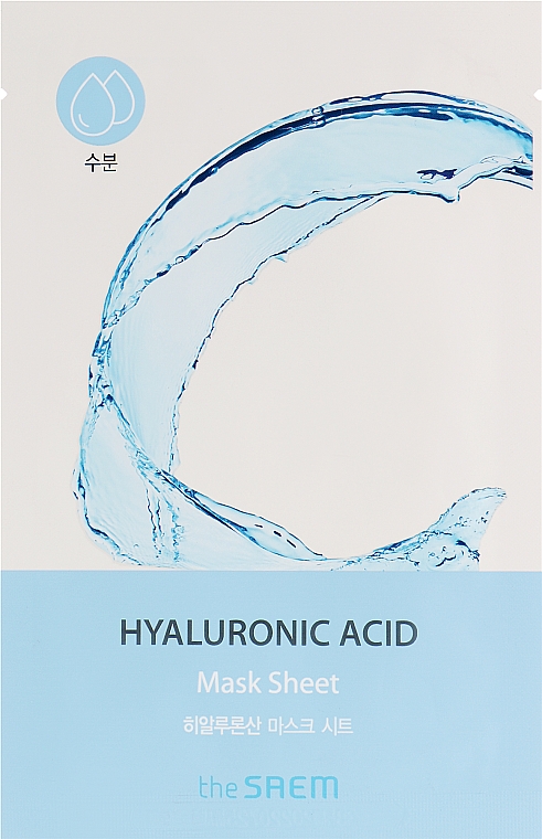 Feuchtigkeitsspendende Tuchmaske für das Gesicht mit Hyaluronsäure - The Saem Bio Solution Hydrating Hyaluronic Acid Mask Sheet — Bild N1