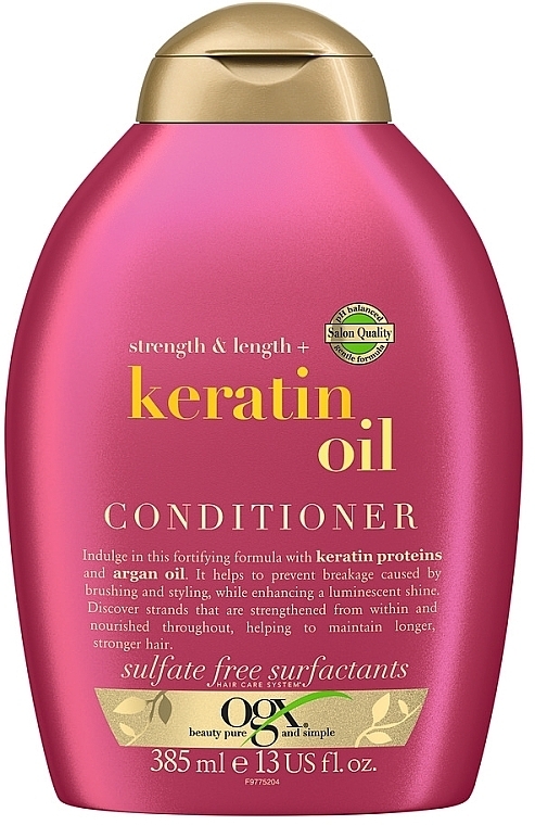Haarspülung für trockenes, geschädigtes und gestresstes Haar - OGX Anti-Breakage Keratin Oil Conditioner — Bild N1