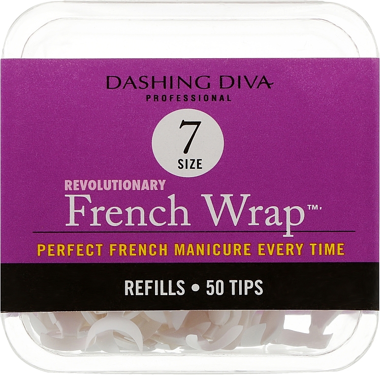 Nageltips French Wrap - Dashing Diva French Wrap White 50 Tips Size 7 — Bild N1