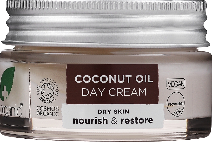 Pflegende Tagescreme mit Kokosöl - Dr. Organic Bioactive Skincare Virgin Coconut Oil Day Cream — Bild N1