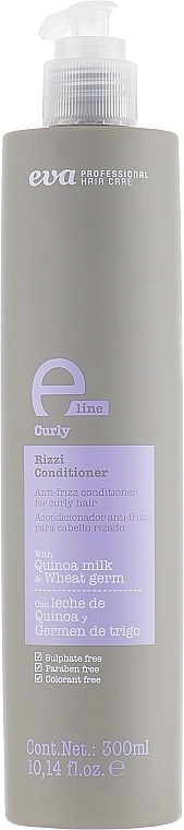 Glättender Conditioner für alle Haartypen - Eva Professional E-line Curly Conditioner — Bild N3
