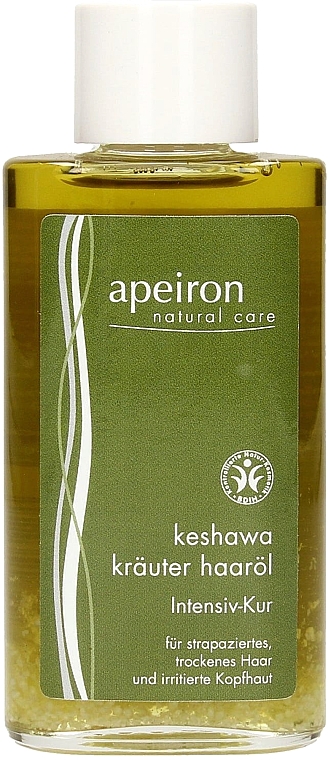 Haaröl mit Kräutern für strapaziertes, trockenes Haar und irritierte Kopfhaut - Apeiron Keshawa Herbal Hair Oil — Bild N1