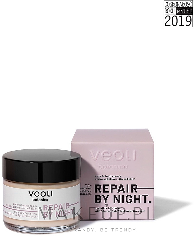 Regenerierende Nachtcreme mit Lipidschutz - Veoli Botanica Face Cream Lipid Protection Repair By Night — Bild N1