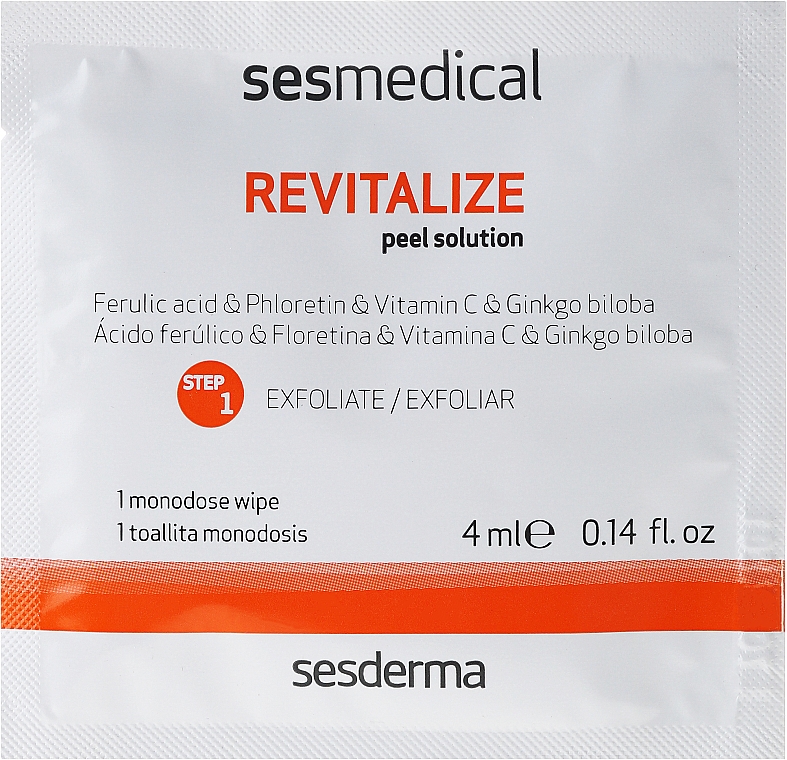 Revitalisierende Gesichtspflege - Sesderma Sesmedical Revitalize Personal Peeling Program (Ultra stärkende Creme/15ml + Peelingtücher/4x4ml) — Bild N3