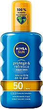 Düfte, Parfümerie und Kosmetik Erfrischendes wasserfestes Sonnenschutzspray für den Körper SPF 50 - Nivea Sun Protective & Refreshes Solar Spray SPF50