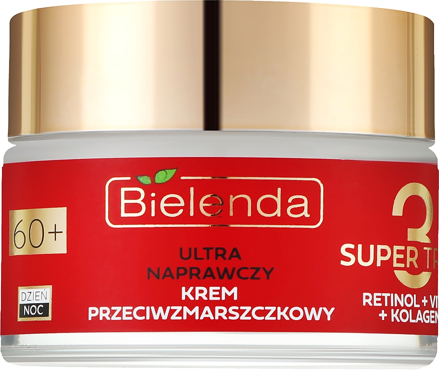 Revitalisierende Anti-Falten-Gesichtscreme 60+ - Bielenda Super Trio Retinol + Vit C + Kollagen  — Bild N1