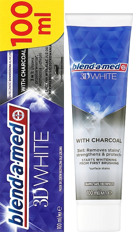 Zahnpasta mit Aktivkohle - Blend-a-med 3D White — Bild N2