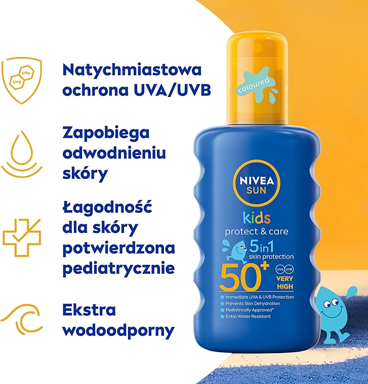 Feuchtigkeitsspendendes Sonnenschutzspray für Kinder SPF 50+ - NIVEA Sun Kids Moisturising Spray SPF 50+ — Bild N5