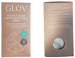 Düfte, Parfümerie und Kosmetik Doppelseitiger Satin-Haarturban beige - Glov Double-Sided Satin Hair Towel Wrap Beige