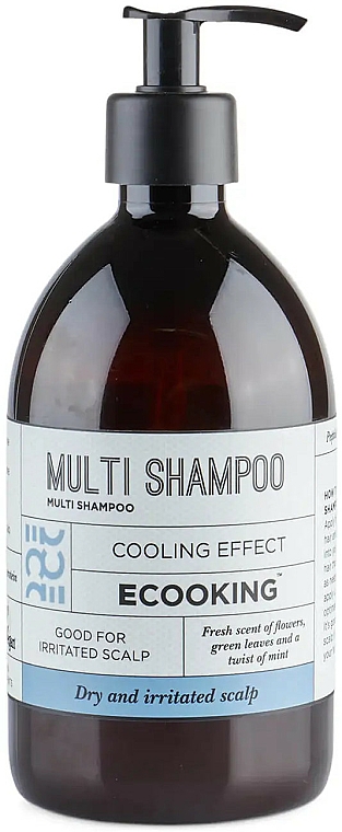 Kühlendes und beruhigendes Shampoo für trockene und gereizte Kopfhaut - Ecooking Multi Shampoo — Bild N2
