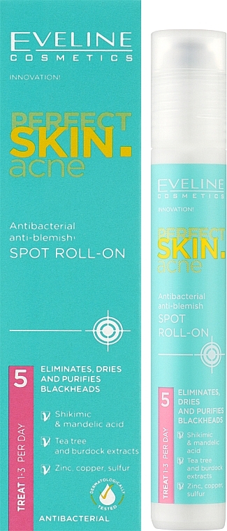 Spot-Roll-on zur Beseitigung von Unvollkommenheiten - Eveline Cosmetics Perfect Skin.acne Face Roll — Bild N2