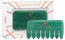 Düfte, Parfümerie und Kosmetik Handgefertigter Massagekamm aus Aventurinquarz für die Kopfhaut - Crystallove Aventurine Comb