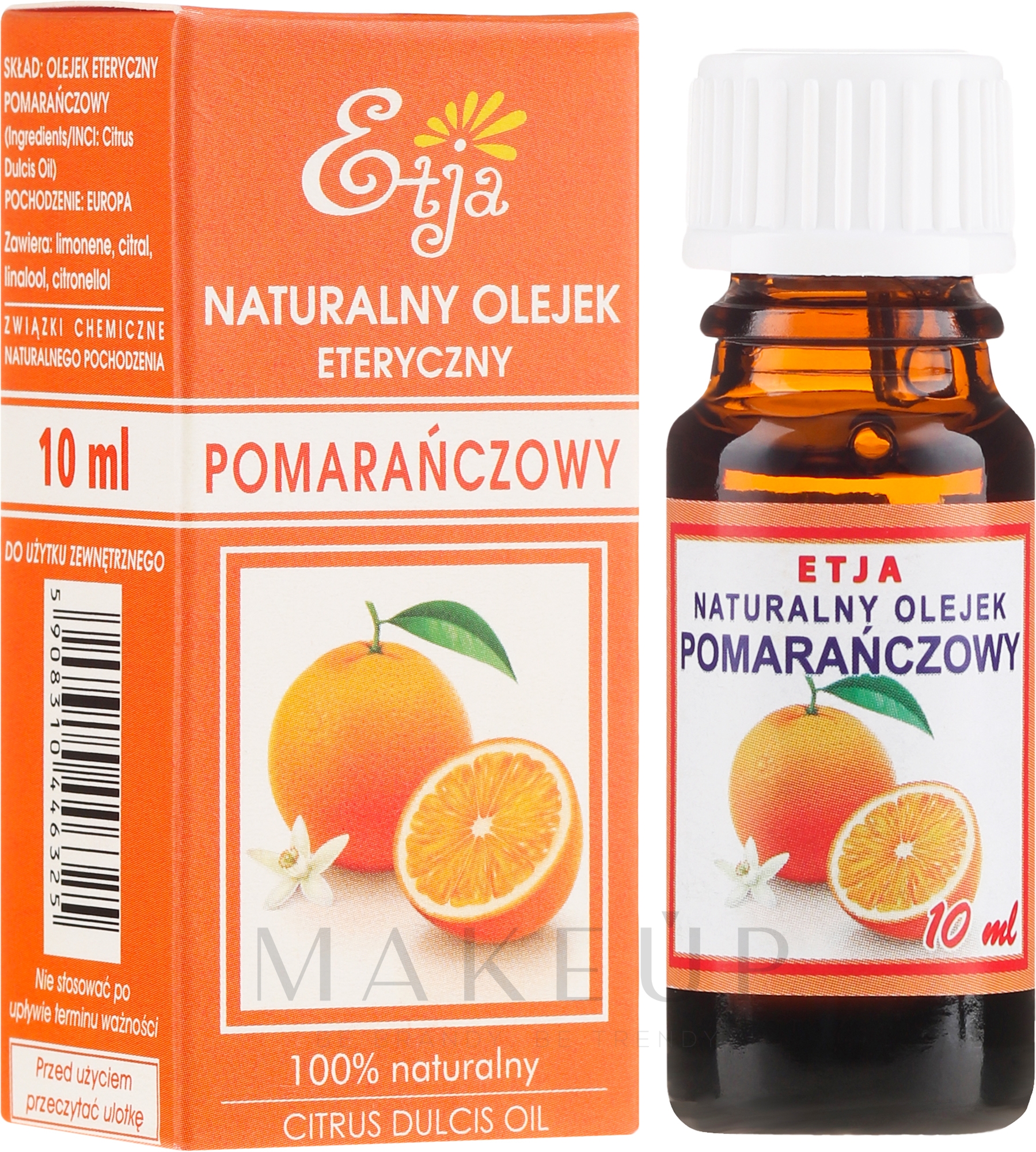 Natürliches ätherisches Orangenöl - Etja Natural Citrus Dulcis Oil — Bild 10 ml
