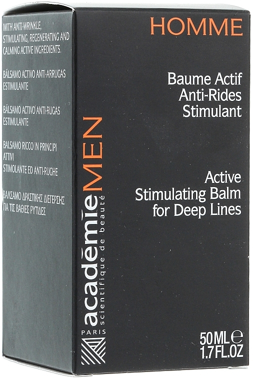 Aktiv-Balsam mit Falten glättender Wirkung für Männer - Academie Homme Balm — Bild N1