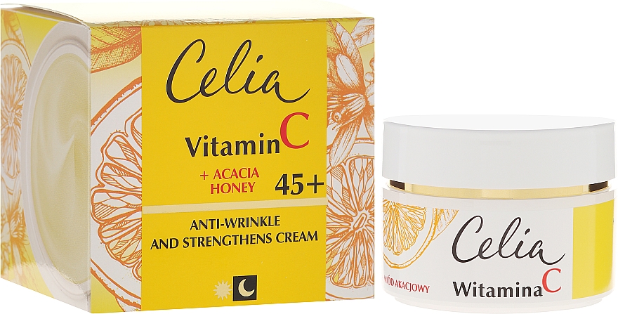 Tag & Nacht stärkende Gesichtscreme mit Vitamin C 45+ - Celia Witamina C — Foto N1