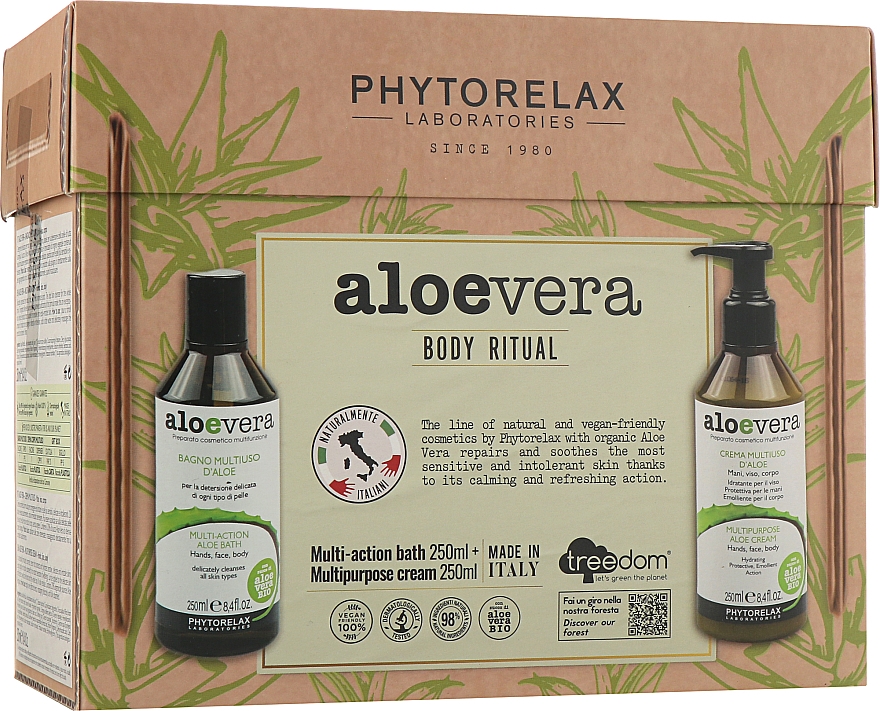 Set - Phytorelax Laboratories Aloe Vera Body Ritual Cocco (sh/gel/250ml + b/cr/250ml) — Bild N1