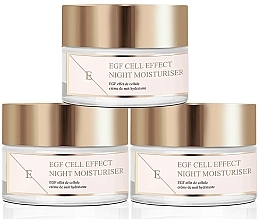 Düfte, Parfümerie und Kosmetik Gesichtspflegeset - Eclat Skin London EGF Cell Effect Night Moisturiser Set (Gesichtscreme 3x50ml)