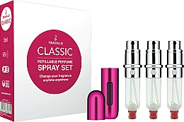 Düfte, Parfümerie und Kosmetik Nachfüllbare Parfümzerstäuber rosa - Travalo Classic HD Pink Set (Zerstäuber 3x 5ml + Etui)