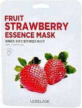 Tuchmaske für das Gesicht mit Erdbeerextrakt - Lebelage Fruit Strawberry Essence Mask  — Bild N1