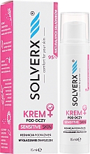 Düfte, Parfümerie und Kosmetik Augenkonturcreme mit Nachtkerzenöl und Leinsamen - Solverx Sensitive Skin Eye Cream