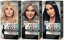 Düfte, Parfümerie und Kosmetik Haarfarbe - Joanna Multi Cream Color Metallic