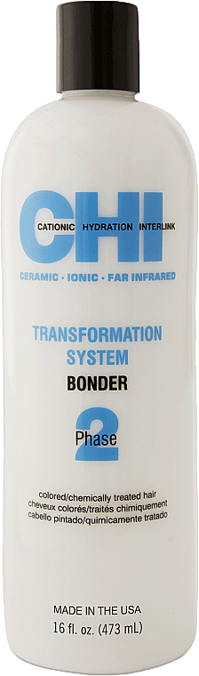 Zwei-Phasen-System für eine dauerhafte und glänzende Haarglättung für gefärbtes und chemisch behandeltes Haar Phase 2 Formel B - CHI Transformation Bonder Formula B — Bild N1