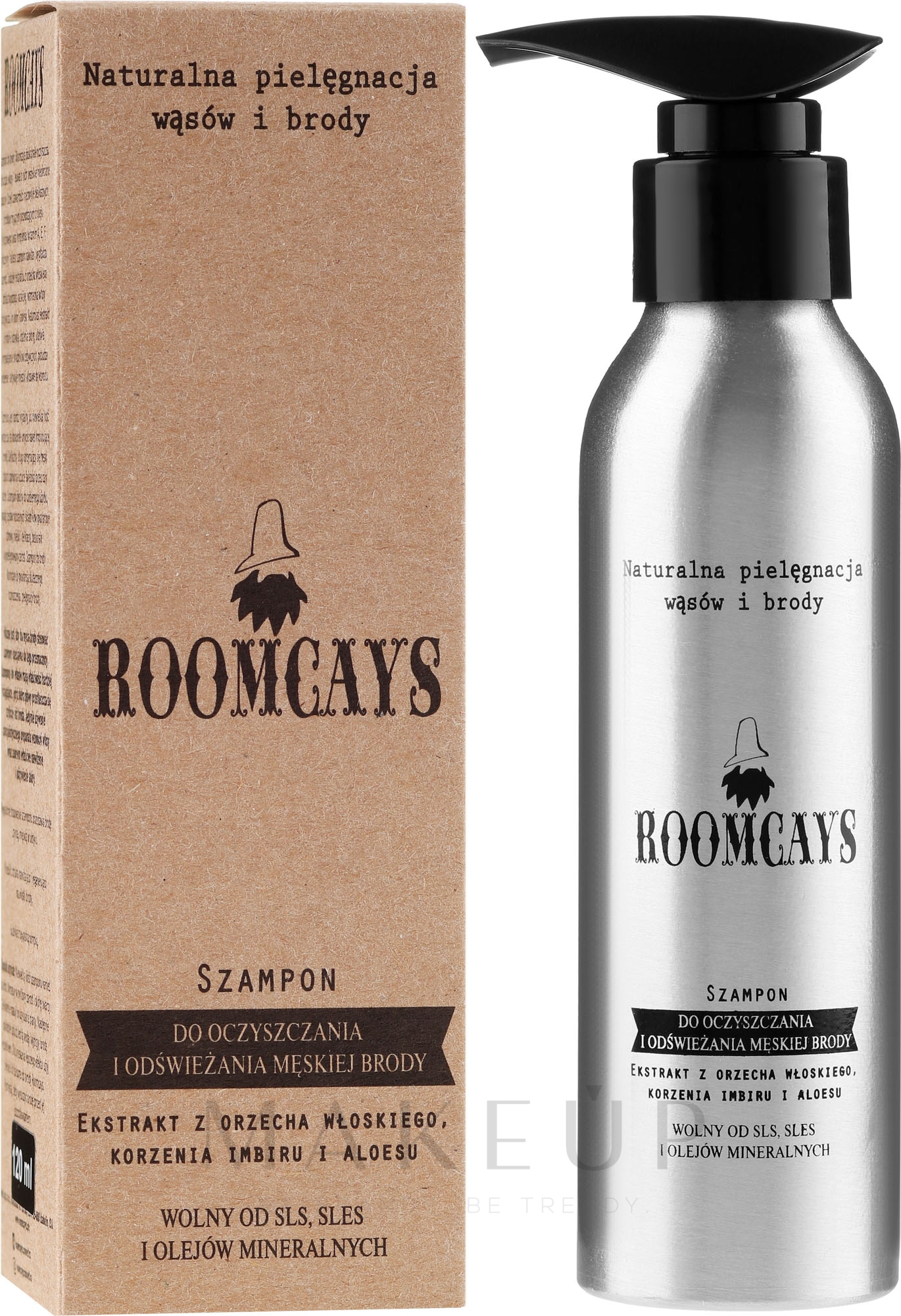 Bartpflegeshampoo mit Glycerin, Aloe Vera und Kokosnussöl - Roomcays Shampoo — Bild 120 ml