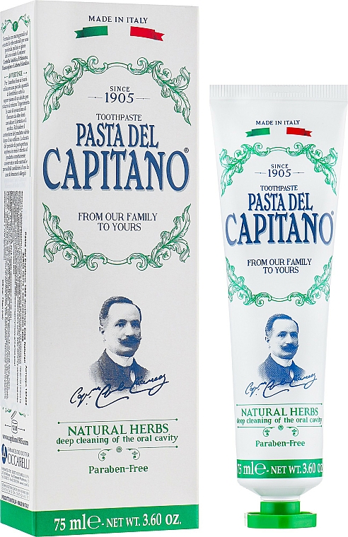 Zahnpasta mit Kräuterextrakten - Pasta Del Capitano 1905 Natural Herbs Toothpaste  — Bild N2