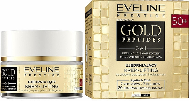 Straffende Lifting-Creme 50+ - Eveline Cosmetics Gold Peptides — Bild N1