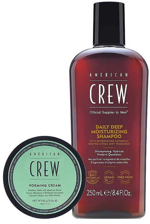 Haarpflegeset - American Crew Daily Deep Moisturizing Set (Haarcreme 85g + Haarshampoo 250ml)  — Bild N2