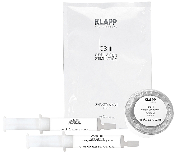 Set - Klapp CS III Collagen Stimulation Treatment (peel/6ml + conc/3ml + mask/30g + cr/10ml) — Bild N1