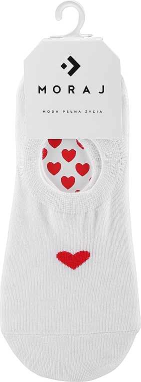 Damensocken mit Herzmuster Ein Paar weiß - Moraj — Bild N1