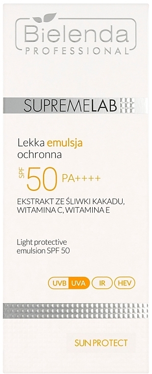 Leichte Sonnenschutz-Gesichtsemulsion - Bielenda Professional Supremelab Light Protective Emulsion SPF 50 — Bild N1