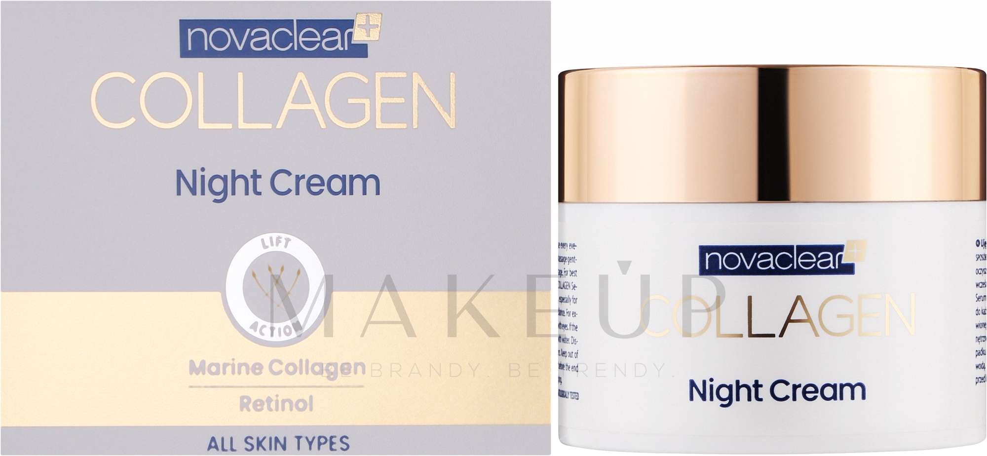 Nachtcreme für das Gesicht mit Kollagen - Novaclear Collagen Night Cream — Bild 50 ml