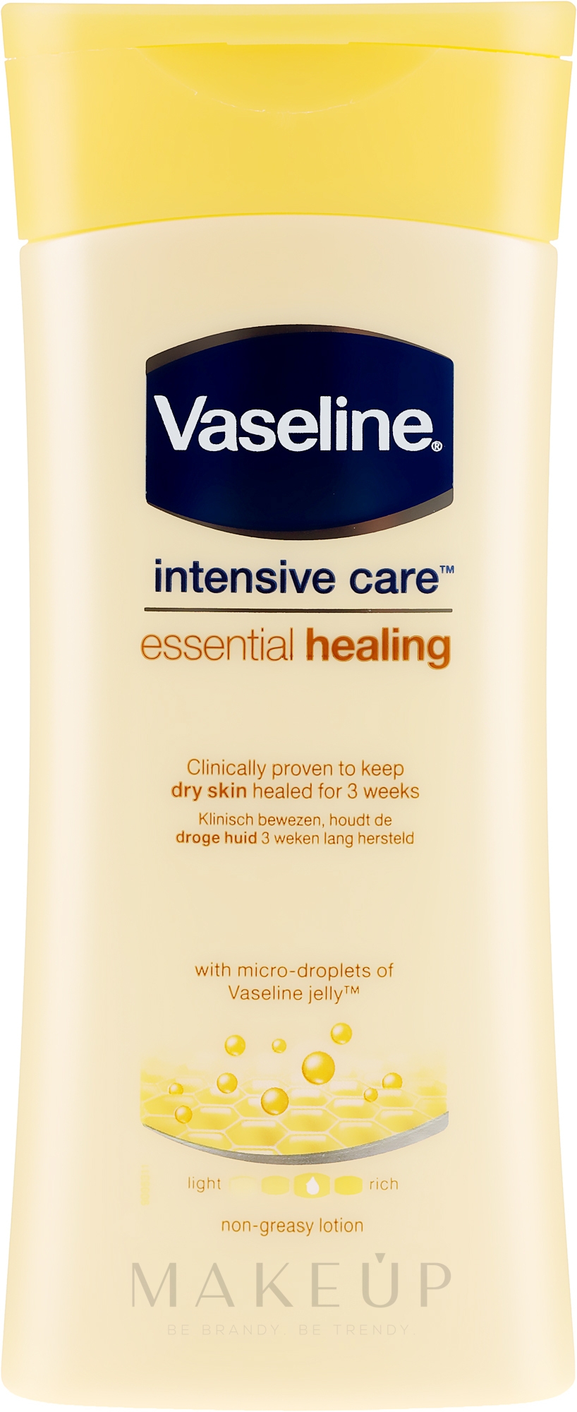 Feuchtigkeitsspendende Heillotion für sehr trockene Körperhaut - Vaseline Intensive Care Essential Healing Lotion — Bild 200 ml