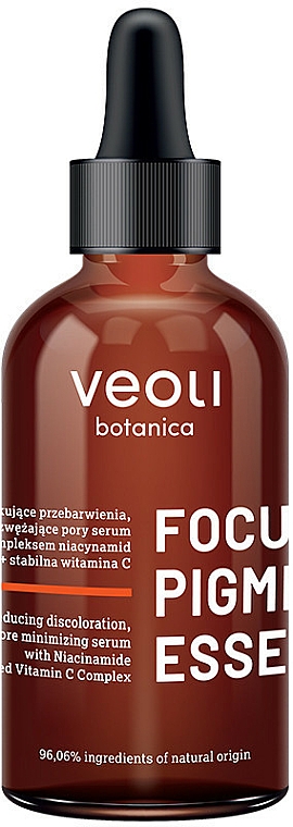 Porenminimierendes Gesichtsserum gegen Verfärbungen mit Niacinamid und Vitamin C - Veoli Botanica Focus Pigmentation Essence — Foto N1