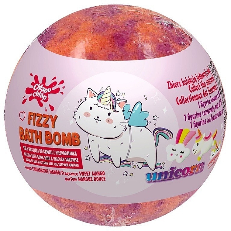 Badebombe - Chlapu Chlap Fizzy Unicorn Bath Bomb Sweet Mango  — Bild N1