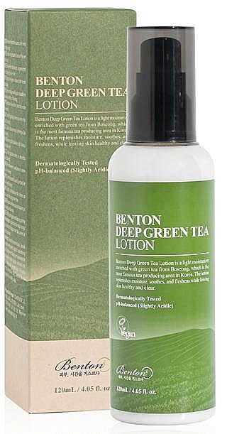 Leichte feuchtigkeitsspendende Gesichtslotion mit grünem Tee - Benton Deep Green Tea Lotion — Bild N1