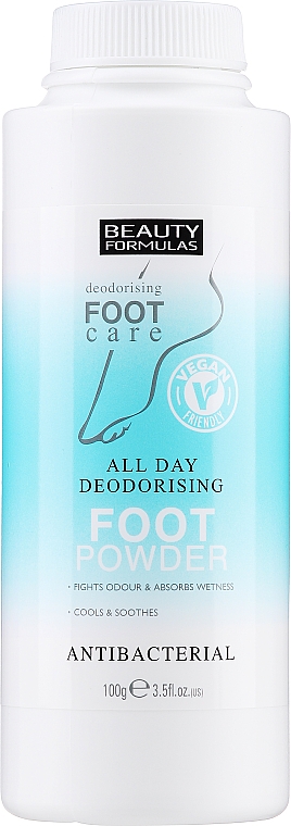 Antibakterielles Puder gegen Schweißfüße - Beauty Formulas All Day Deodorising Foot Powder Antibacterial