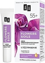 Straffende Augen- und Lippencreme gegen Falten 55+ - AA Flowers & Oils Eye And Lip Cream — Bild N3