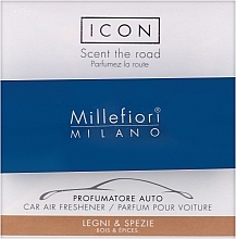 Auto-Lufterfrischer Klassisch Holz und Gewürze - Millefiori Milano Icon Car Classic Fragrance Legni & Spezie — Bild N1