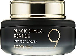 Düfte, Parfümerie und Kosmetik Verjüngende Gesichtscreme mit Schneckenschleim und Peptiden - FarmStay Black Snail & Peptide 9 Perfect Cream