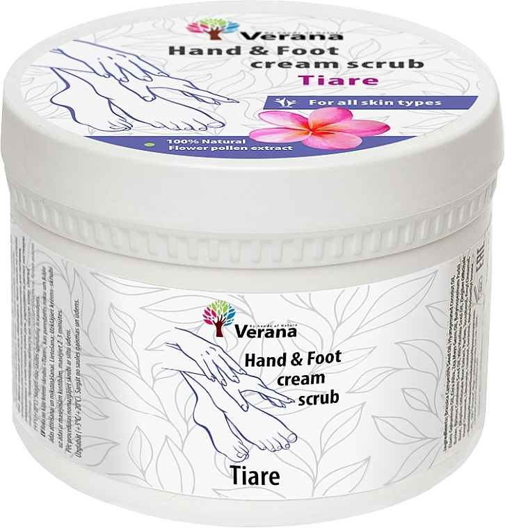 Schützendes Creme-Peeling für Hände und Füße Tiare - Verana Protective Hand & Foot Cream-scrub Tiare — Bild N2