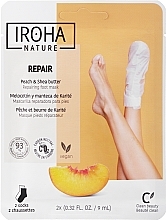 Fußmaske mit Pfirsichduft - Iroha Nature Repair Peach Socks Foot Mask — Bild N1
