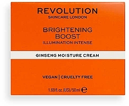 Düfte, Parfümerie und Kosmetik Feuchtigkeitsspendende und aufhellende Gesichtscreme mit Ginseng - Revolution Skincare Moisture Cream With Ginseng Brightening Boost