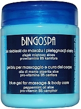 Düfte, Parfümerie und Kosmetik Kühlendes Massagegel mit Pfefferminzöl, Aloe vera, Provitamin B5 und Kampfer - BingoSpa Gel Blue