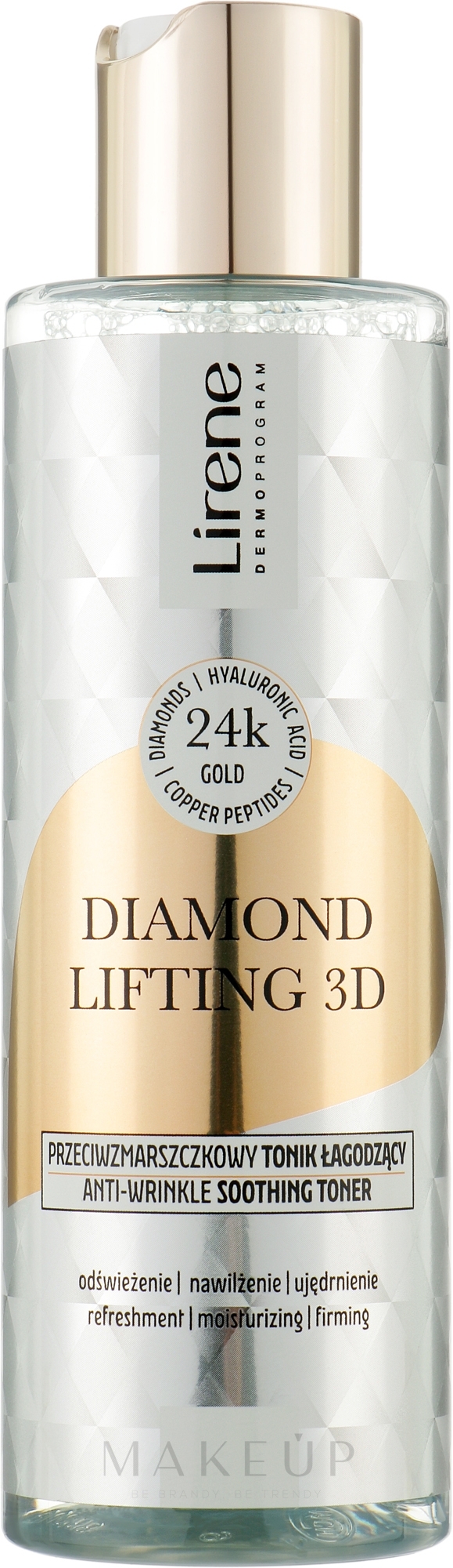 Beruhigender Gesichtstoner - Lirene Diamond Lifting 3D Tonic  — Bild 200 ml