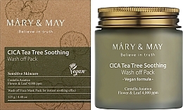 Beruhigende reinigende Gesichtsmaske - Mary & May Cica Tea Tree Soothing Wash Off Pack — Bild N2